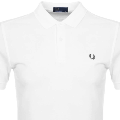 Shop Fred Perry Slim Fit Polo T Shirt White
