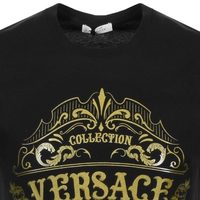 Shop Versace Crew Neck Logo T Shirt Black