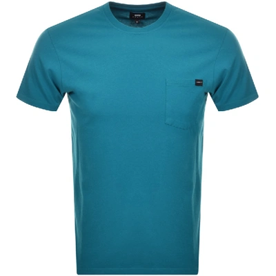 Shop Edwin Crew Neck Pocket T Shirt Blue