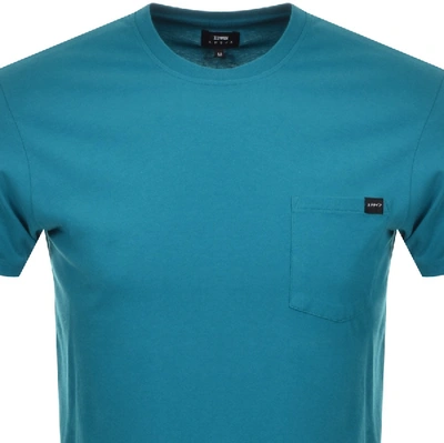 Shop Edwin Crew Neck Pocket T Shirt Blue