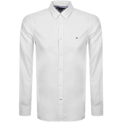 Shop Tommy Hilfiger Long Sleeved Slim Shirt White