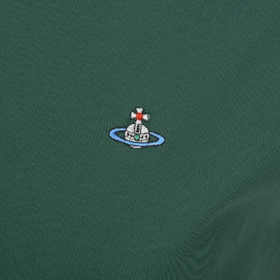 Shop Vivienne Westwood Small Orb Logo T Shirt Green