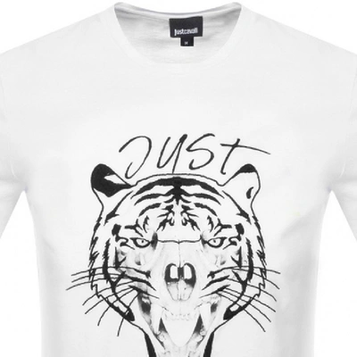 Shop Just Cavalli Short Sleeved Logo T Shirt White