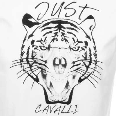 Shop Just Cavalli Short Sleeved Logo T Shirt White