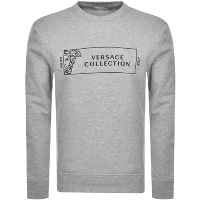 Shop Versace Crew Neck Sweatshirt Grey