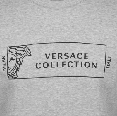 Shop Versace Crew Neck Sweatshirt Grey