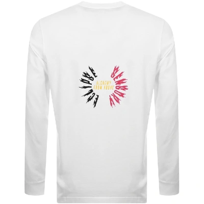 Shop Diesel Long Sleeved T Just A3 Logo T Shirt White