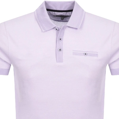 Shop Ted Baker Troop Polo T Shirt Lilac