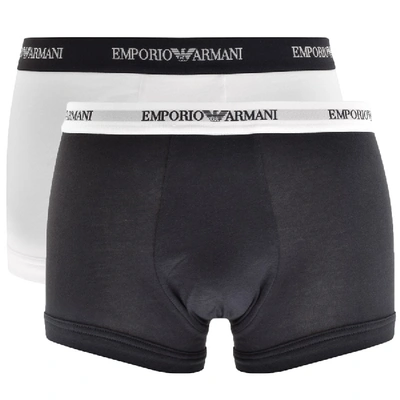 Shop Armani Collezioni Emporio Armani Underwear 2 Pack Trunks Navy