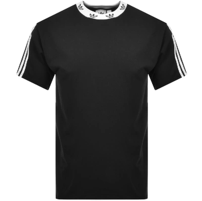 Shop Adidas Originals Trefoil Rib T Shirt Black