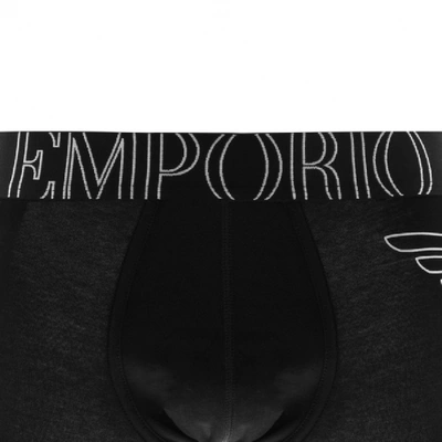 Shop Armani Collezioni Emporio Armani Underwear Eagle Trunks Black