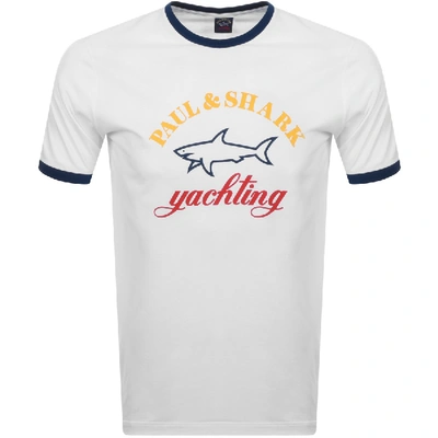 Shop Paul & Shark Paul And Shark Logo T Shirt White