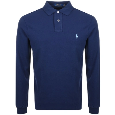 Shop Ralph Lauren Long Sleeved Polo T Shirt Navy