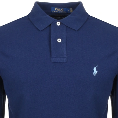 Shop Ralph Lauren Long Sleeved Polo T Shirt Navy