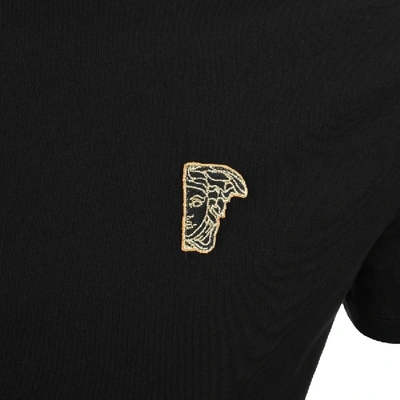 Shop Versace Medusa Polo T Shirt Black