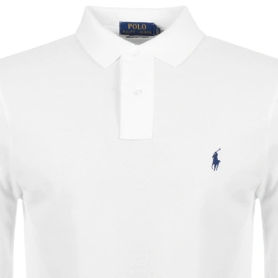 Shop Ralph Lauren Custom Slim Fit Polo T Shirt White