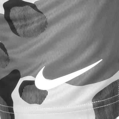 Shop Nike Training Dry Camo Logo Swim Shorts Grey