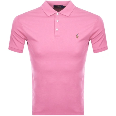 Shop Ralph Lauren Slim Fit Polo T Shirt Pink