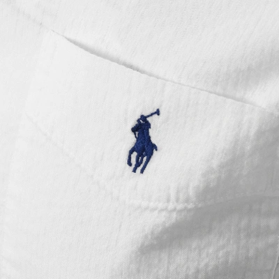 Shop Ralph Lauren Short Sleeved Slim Fit Shirt White