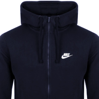 Shop Nike Full Zip Club Hoodie Navy