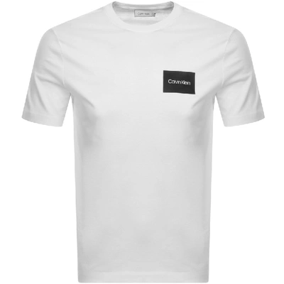 Shop Calvin Klein Box Logo T Shirt White