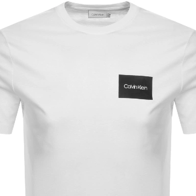 Shop Calvin Klein Box Logo T Shirt White