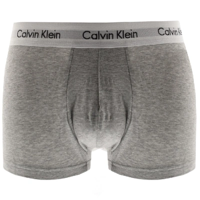 Shop Calvin Klein Underwear 3 Pack Boxer Trunks White In Grey