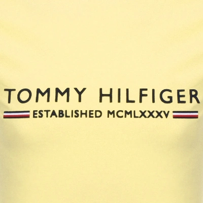 Shop Tommy Hilfiger Logo T Shirt Yellow