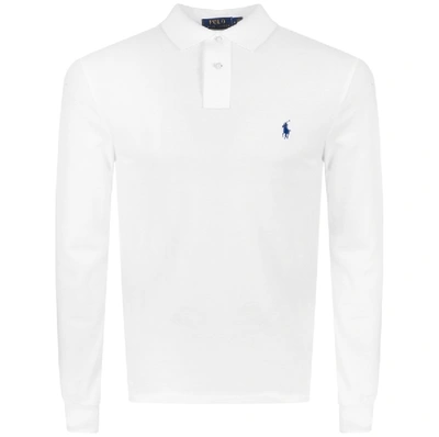 Shop Ralph Lauren Long Sleeved Polo T Shirt White