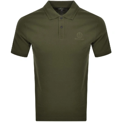 Shop Belstaff Short Sleeved Polo T Shirt Green