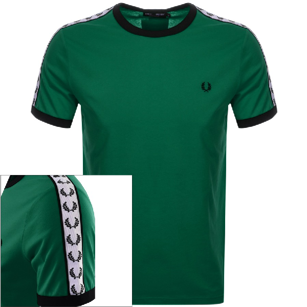 Fred Perry Taped Ringer T Shirt Green | ModeSens