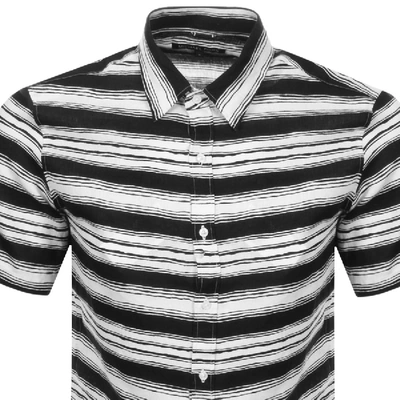 Shop Michael Kors Short Sleeved Striped Shirt Black