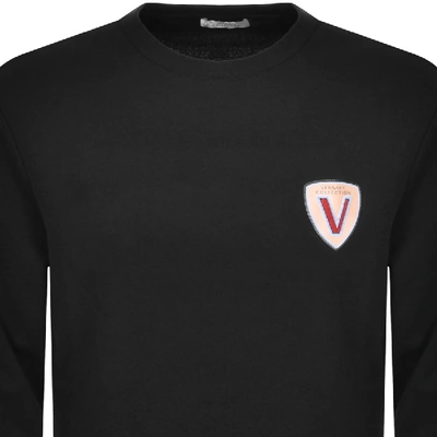 Shop Versace Crew Neck Sweatshirt Black