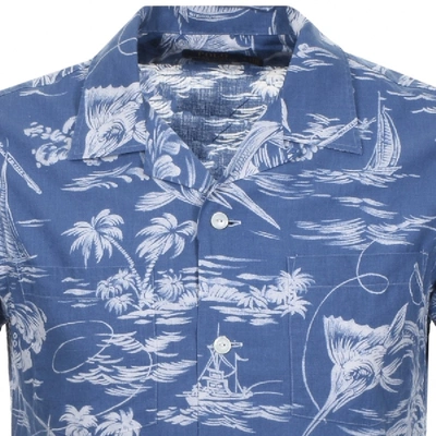 Shop Ralph Lauren Floral Short Sleeve Shirt Blue