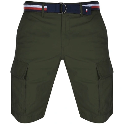 Shop Tommy Hilfiger John Twill Belt Cargo Shorts Khaki