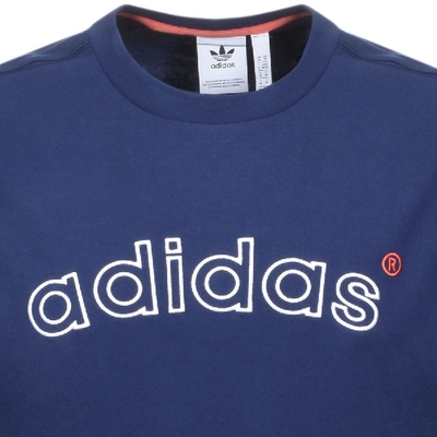 Shop Adidas Originals 90s Arc Logo T Shirt Navy