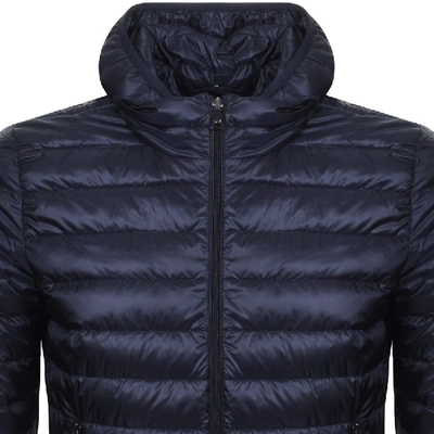 Shop Paul & Shark Paul And Shark Full Zip Quilted Hooded Jacket Navy