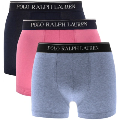 Shop Ralph Lauren Underwear 3 Pack Boxer Trunks In Navy