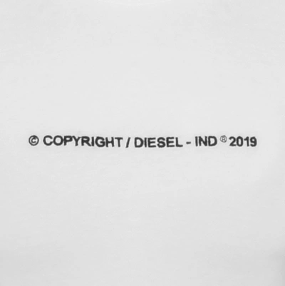 Shop Diesel T Just Copyt Shirt White