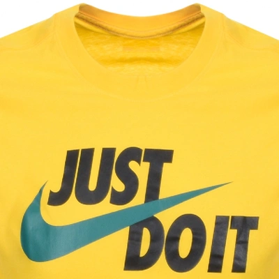 Nike Just Do It Logo T Shirt Yellow | ModeSens