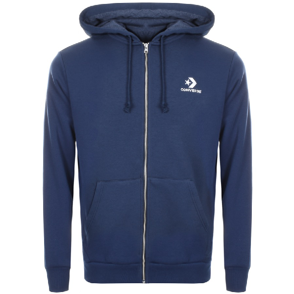 converse navy zip hoodie