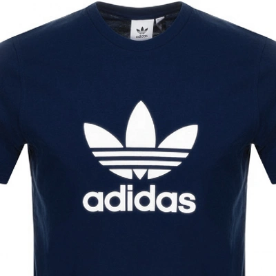 Shop Adidas Originals Trefoil T Shirt Navy