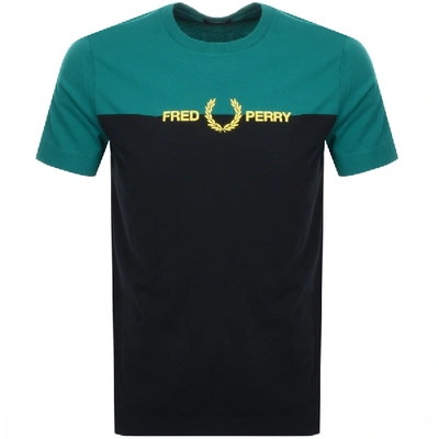 Shop Fred Perry Colour Graphic T Shirt Green