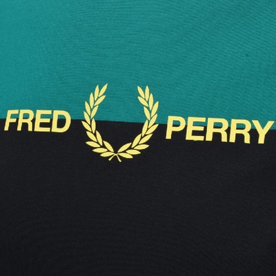 Shop Fred Perry Colour Graphic T Shirt Green