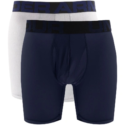 Shop Under Armour 2 Pack Boxer Shorts Blue