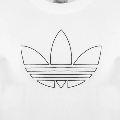 Shop Adidas Originals Outline Trefoil T Shirt White