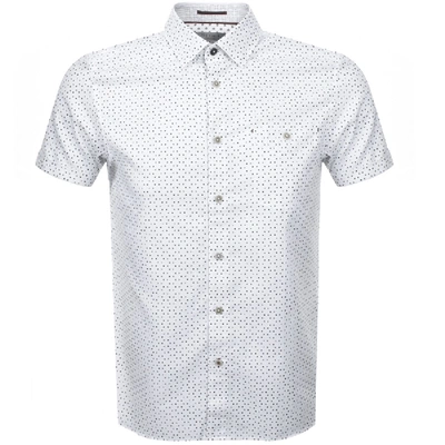 Shop Ted Baker Short Sleeved Mathew Shirt White