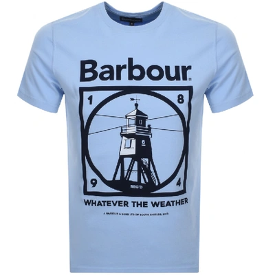Shop Barbour Tarbert Logo T Shirt Blue