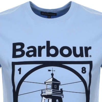 Shop Barbour Tarbert Logo T Shirt Blue