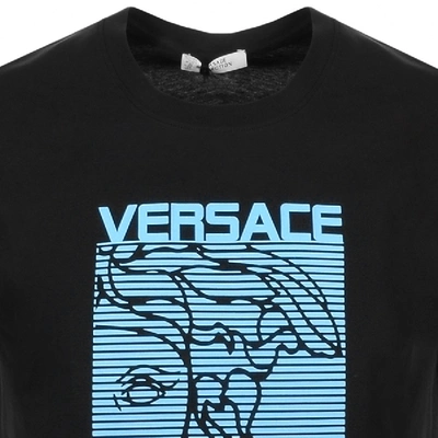Shop Versace Medusa Logo T Shirt Black